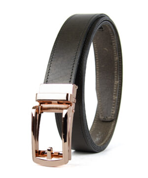 Alternative view of Opasok z pravej kože s automatickou prackou ROSE BELT