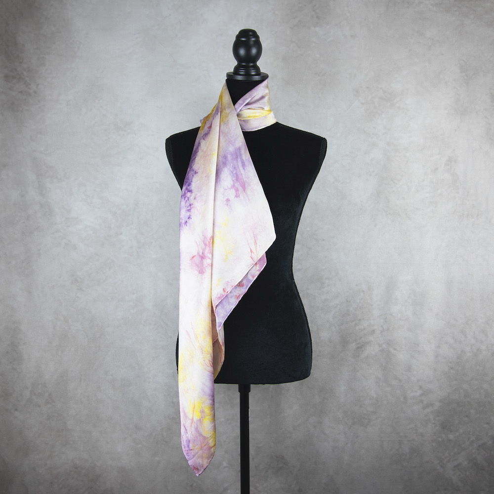 Hodvábna šatka LIMITED_226, Ručná výroba na Slovensku, 90 x 90cm – Obrázok 3