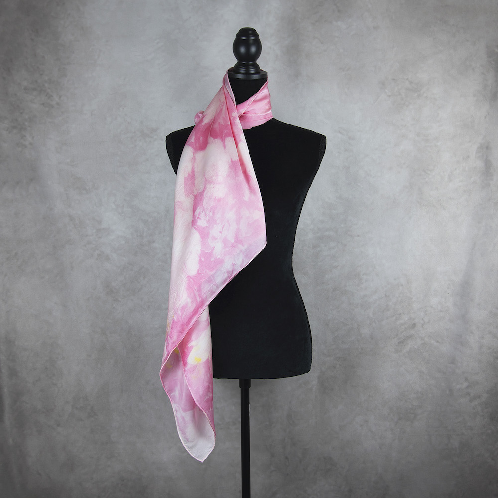 Hodvábna šatka LIMITED_252, Ručná výroba na Slovensku, 90 x 90cm – Obrázok 3