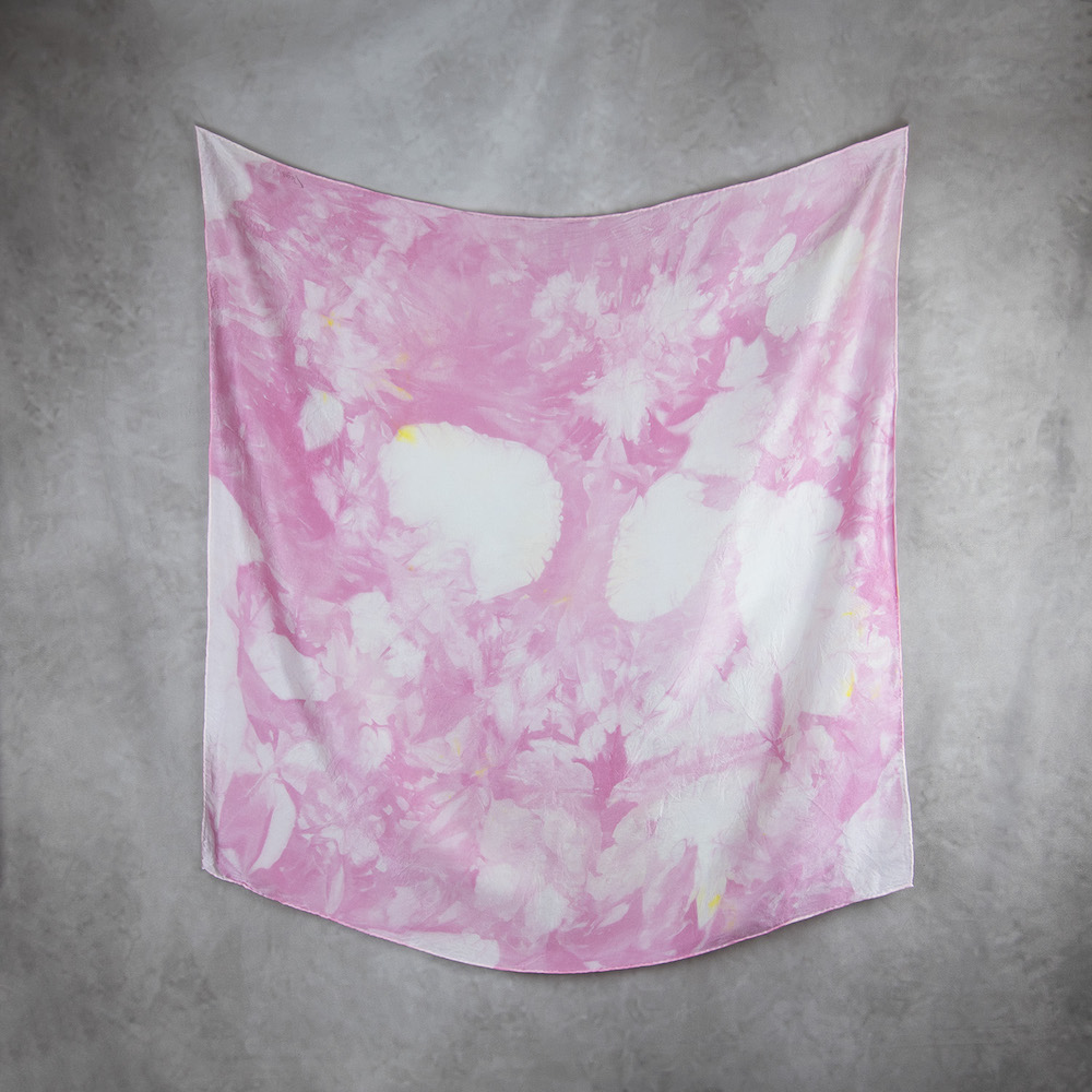 Hodvábna šatka LIMITED_252, Ručná výroba na Slovensku, 90 x 90cm – Obrázok 2