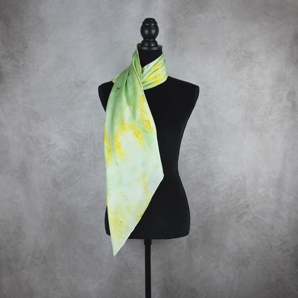 Hodvábna šatka LIMITED_266, Ručná výroba na Slovensku, 90 x 90cm – Obrázok 3