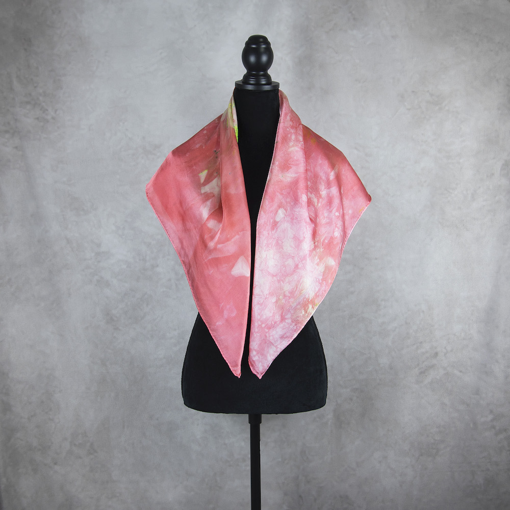 Hodvábna šatka LIMITED_271, Ručná výroba na Slovensku, 90 x 90cm – Obrázok 4