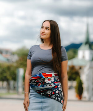 Hodvábna šatka SLOVENSKÁ VLAJKA, 90 x 90cm, Vyrobené na Slovensku – Obrázok 7