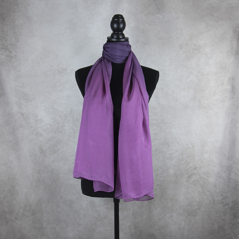 Hodvábny šál LIMITED_056, Ručná výroba na Slovensku, 180 x 110cm – Obrázok 2