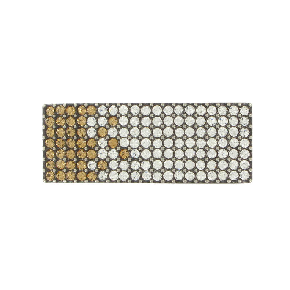 Luxusná kovová pracka SWAROVSKI BROWN, 20mm