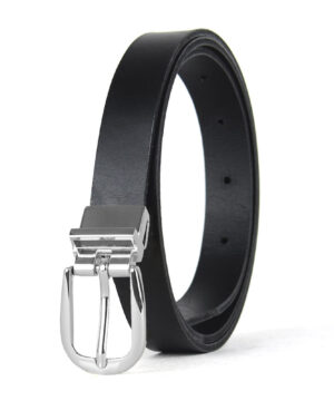 Dámsky kožený opasok NOBLEHIDE SILVER, šírka 2.5cm, Ručná výroba na Slovensku