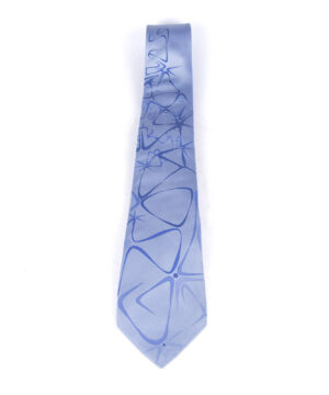 Hodvábna kravata SLIM vyrobená na Slovensku - Violet Ornament – Obrázok 4