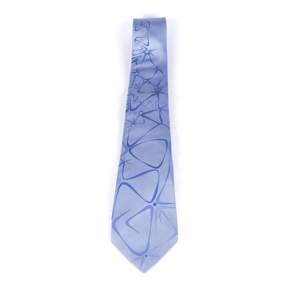 Hodvábna kravata SLIM vyrobená na Slovensku - Violet Ornament – Obrázok 4