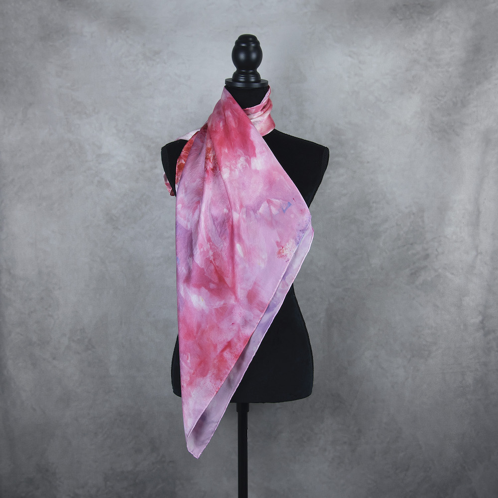 Hodvábna šatka LIMITED_289, Ručná výroba na Slovensku, 90 x 90cm – Obrázok 5