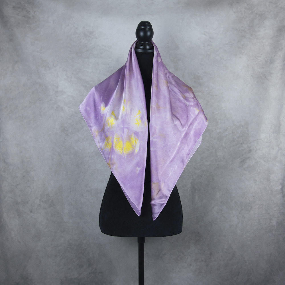 Hodvábna šatka LIMITED_299, Ručná výroba na Slovensku, 90 x 90cm – Obrázok 5