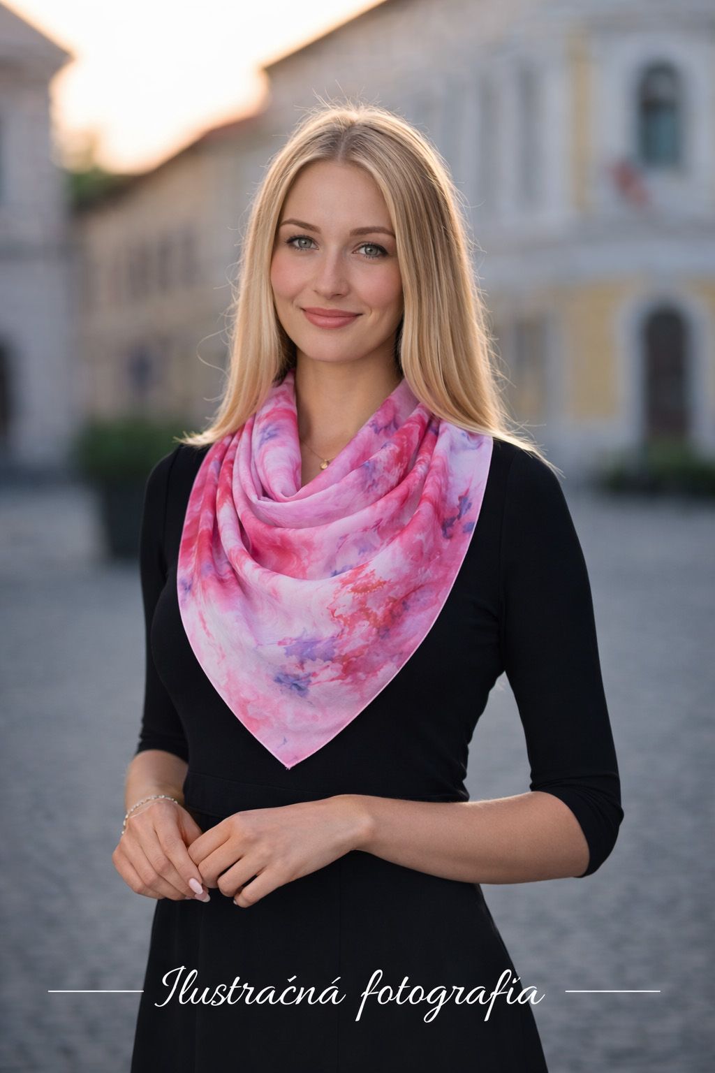 Hodvábna šatka LIMITED_289, Ručná výroba na Slovensku, 90 x 90cm – Obrázok 3
