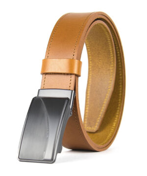 Opasok z pravej kože s brzdovou prackou, šírka 3.5cm - TITAN CURVE – Obrázok 4