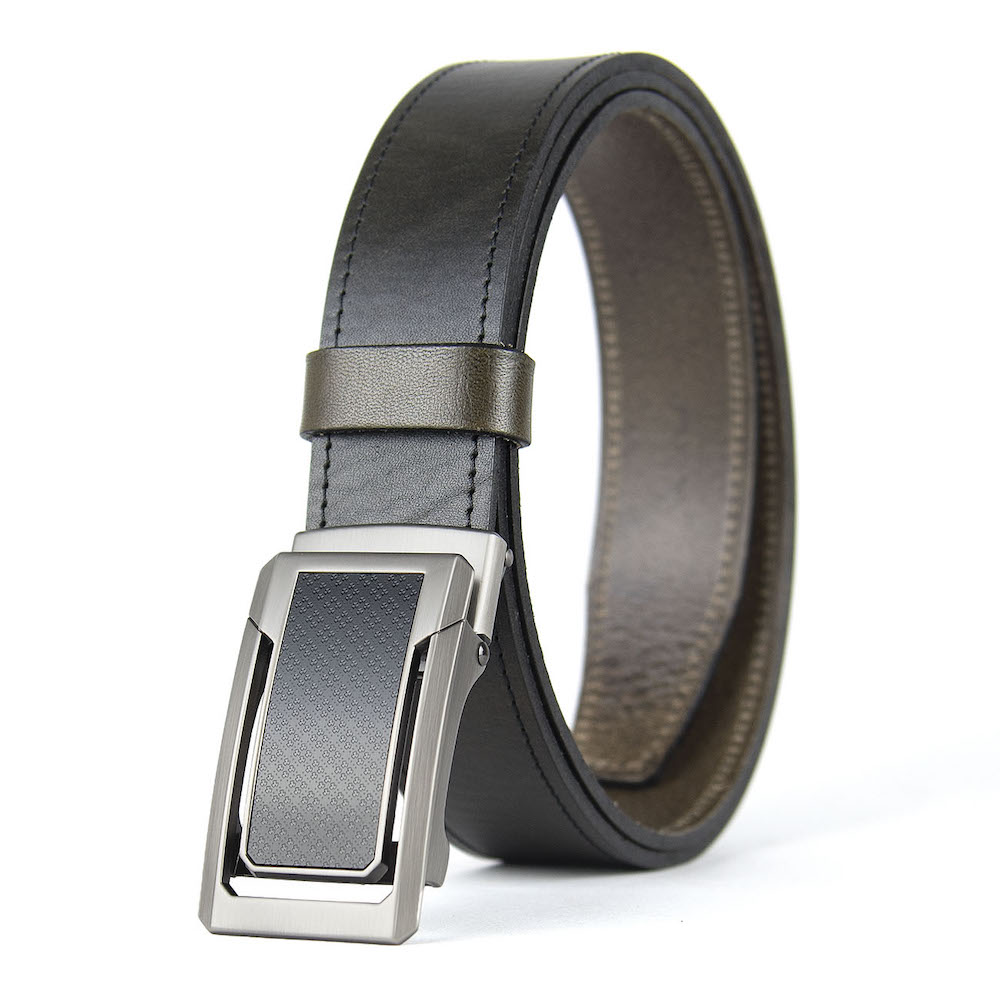 Opasok z pravej kože s brzdovou prackou, šírka 3.5cm - NICKEL CORE – Obrázok 6