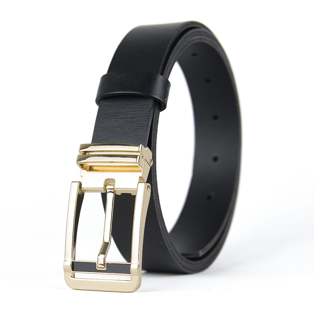 Kožený opasok IRON VEIL, šírka 3.3cm, Ručná výroba na Slovensku