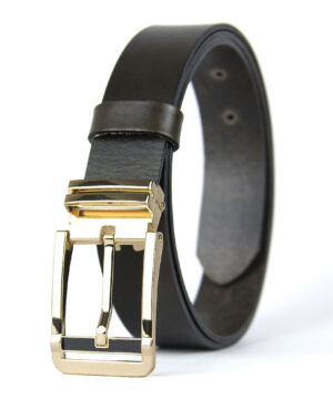 Kožený opasok IRON VEIL, šírka 3.3cm, Ručná výroba na Slovensku – Obrázok 5
