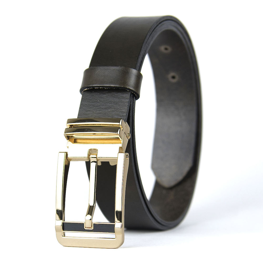 Kožený opasok IRON VEIL, šírka 3.3cm, Ručná výroba na Slovensku – Obrázok 5