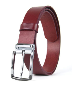 Kožený opasok SILVERLINE, šírka 3.3cm, Ručná výroba na Slovensku – Obrázok 4