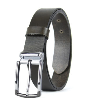 Kožený opasok SILVERLINE, šírka 3.3cm, Ručná výroba na Slovensku – Obrázok 6