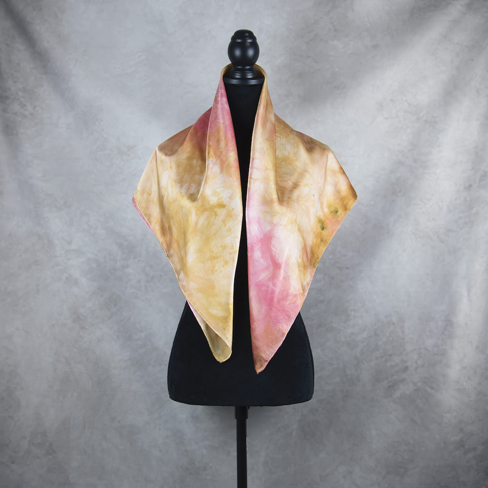 Hodvábna šatka LIMITED_305, Ručná výroba na Slovensku, 90 x 90cm – Obrázok 3
