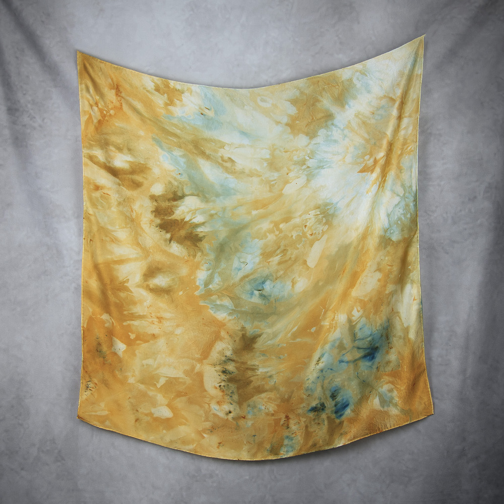 Hodvábna šatka LIMITED_307, Ručná výroba na Slovensku, 90 x 90cm – Obrázok 2