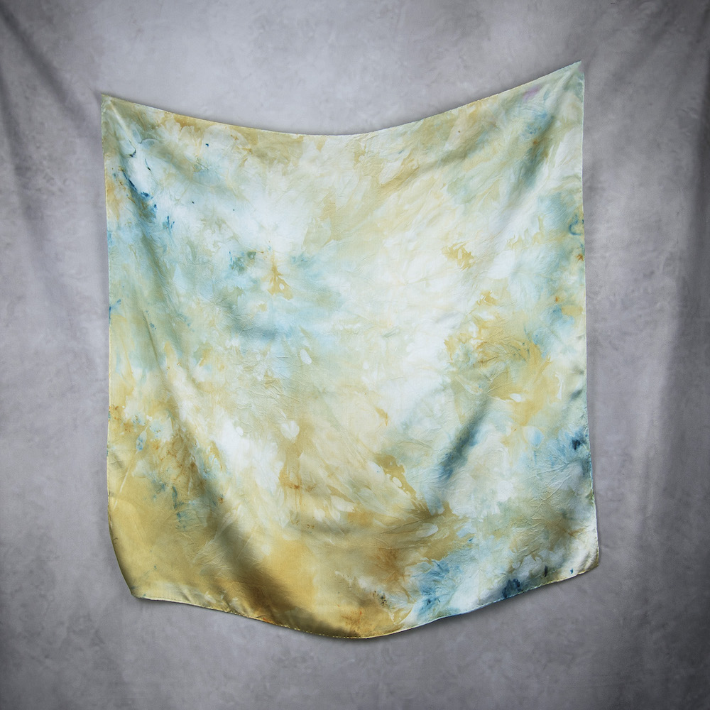 Hodvábna šatka LIMITED_308, Ručná výroba na Slovensku, 90 x 90cm – Obrázok 2