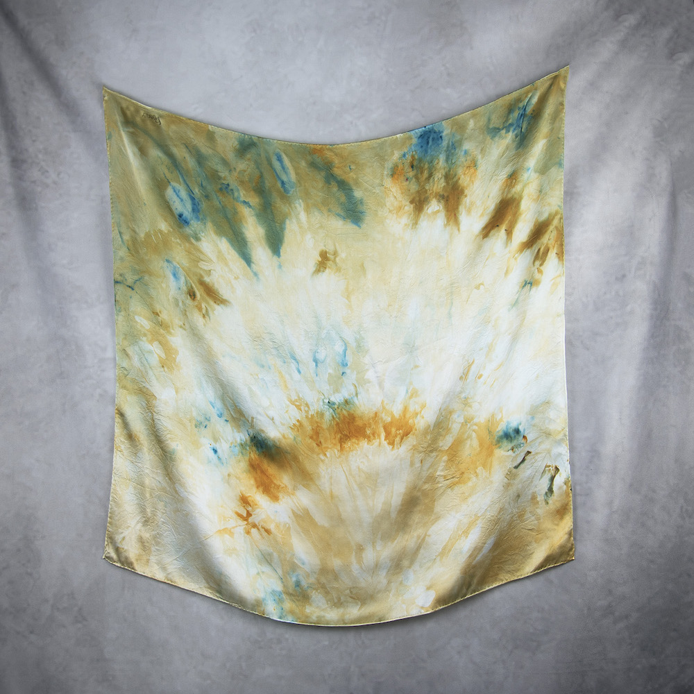 Hodvábna šatka LIMITED_309, Ručná výroba na Slovensku, 90 x 90cm – Obrázok 2