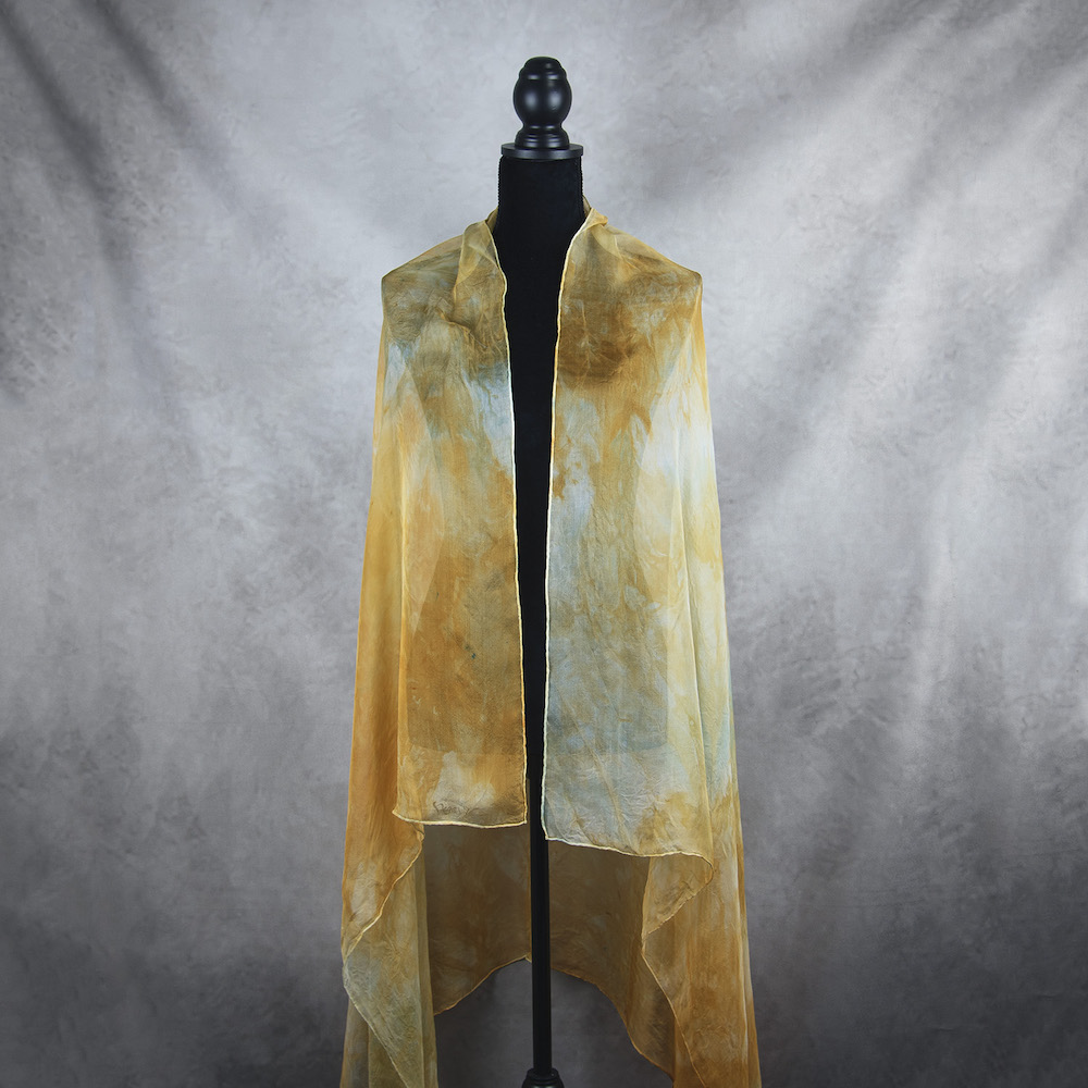 Hodvábny šál LIMITED_058, Ručná výroba na Slovensku, 180 x 110cm – Obrázok 4