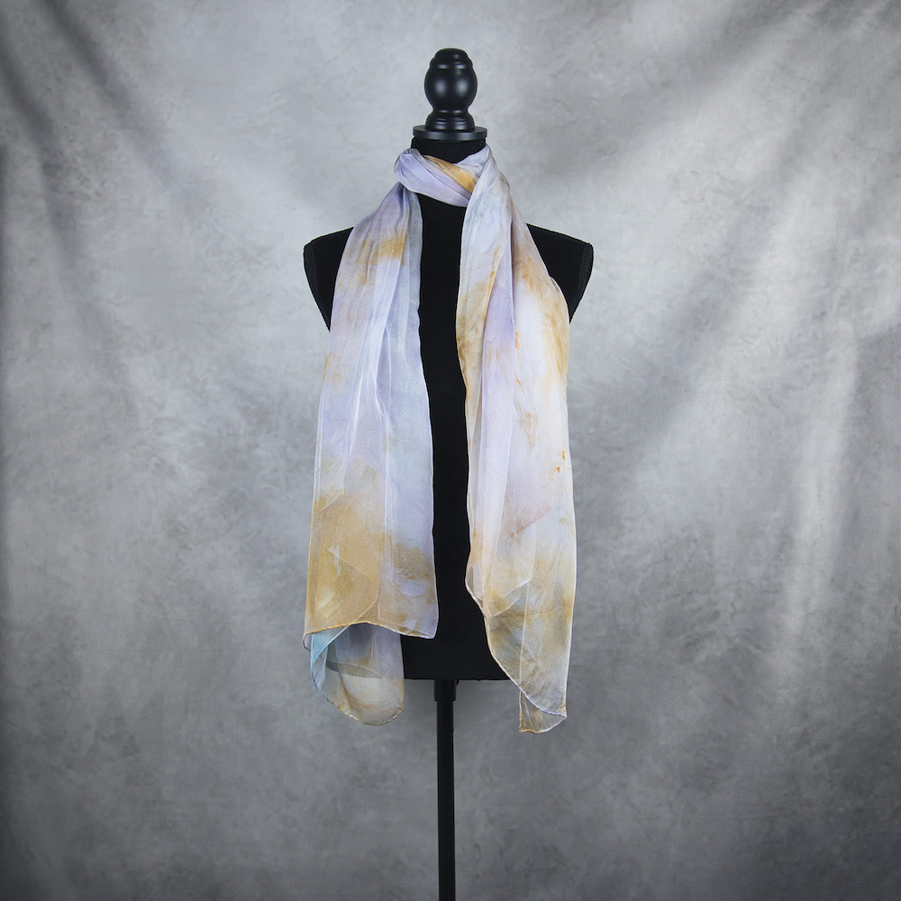 Hodvábny šál LIMITED_064, Ručná výroba na Slovensku, 180 x 110cm – Obrázok 2