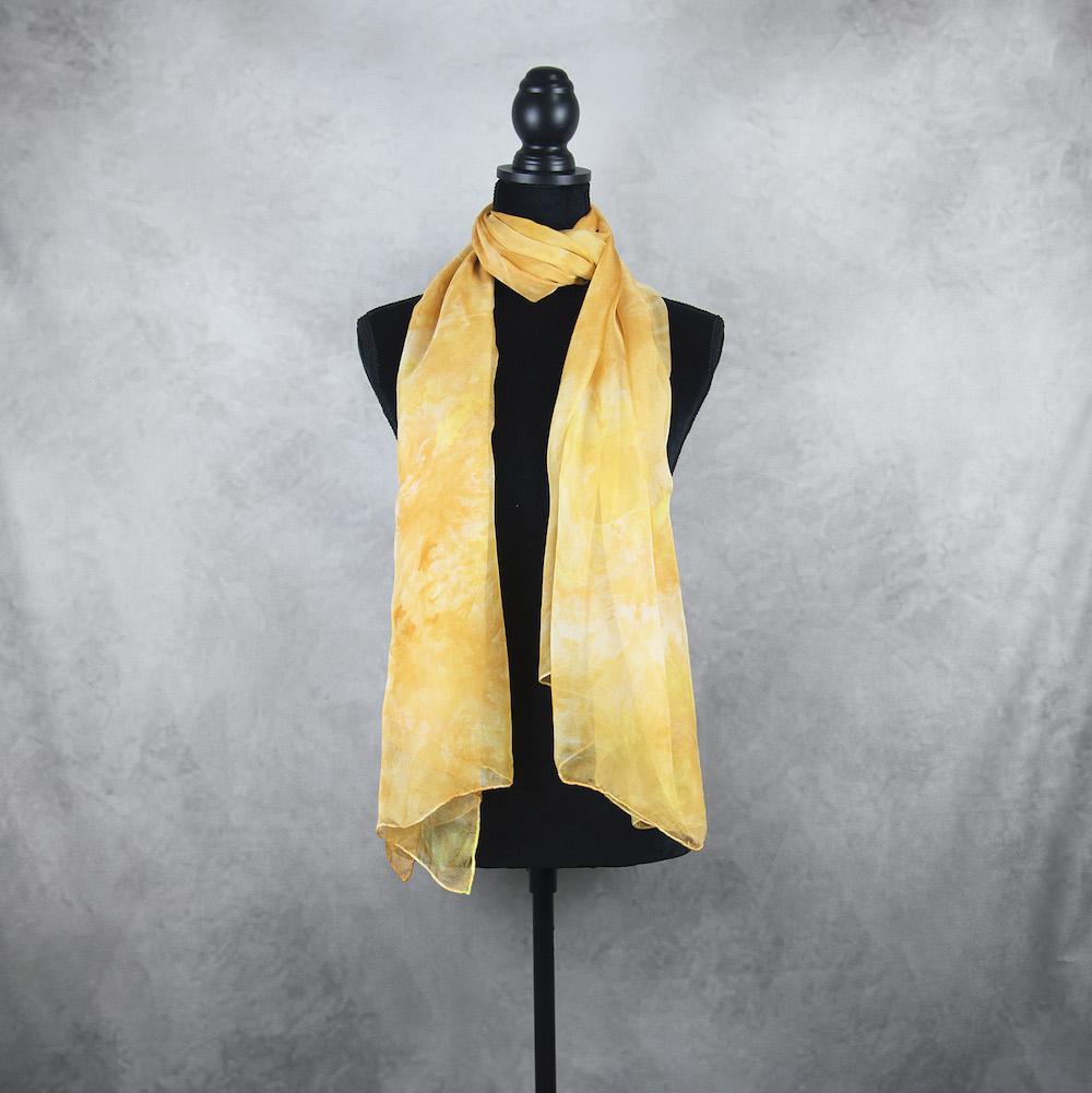 Hodvábny šál LIMITED_066, Ručná výroba na Slovensku, 180 x 110cm – Obrázok 2