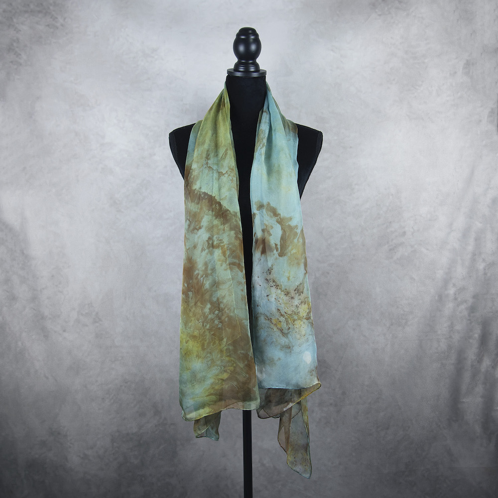 Hodvábny šál LIMITED_068, Ručná výroba na Slovensku, 180 x 110cm – Obrázok 3