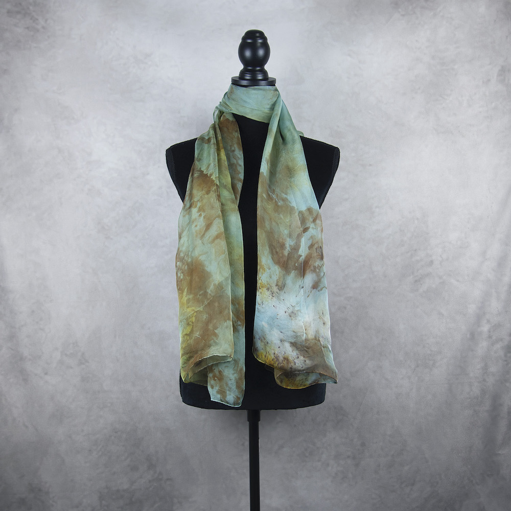 Hodvábny šál LIMITED_068, Ručná výroba na Slovensku, 180 x 110cm – Obrázok 2
