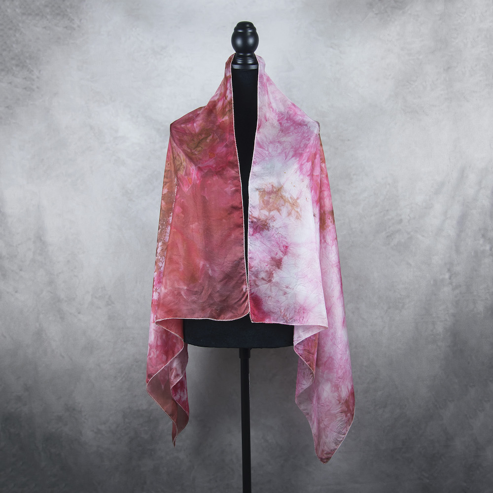 Hodvábny šál LIMITED_01, Ručná výroba na Slovensku, 140 x 80cm – Obrázok 3