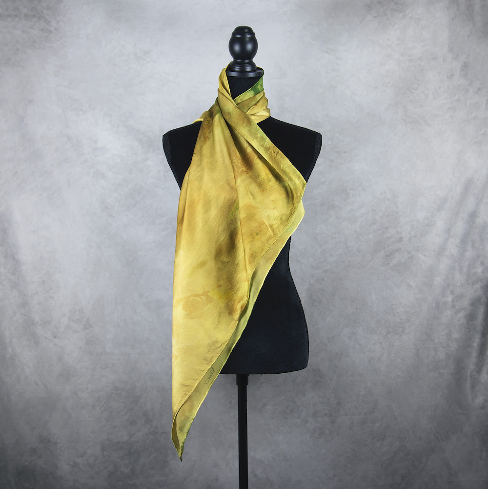 Hodvábna šatka LIMITED_320, Ručná výroba na Slovensku, 90 x 90cm – Obrázok 4