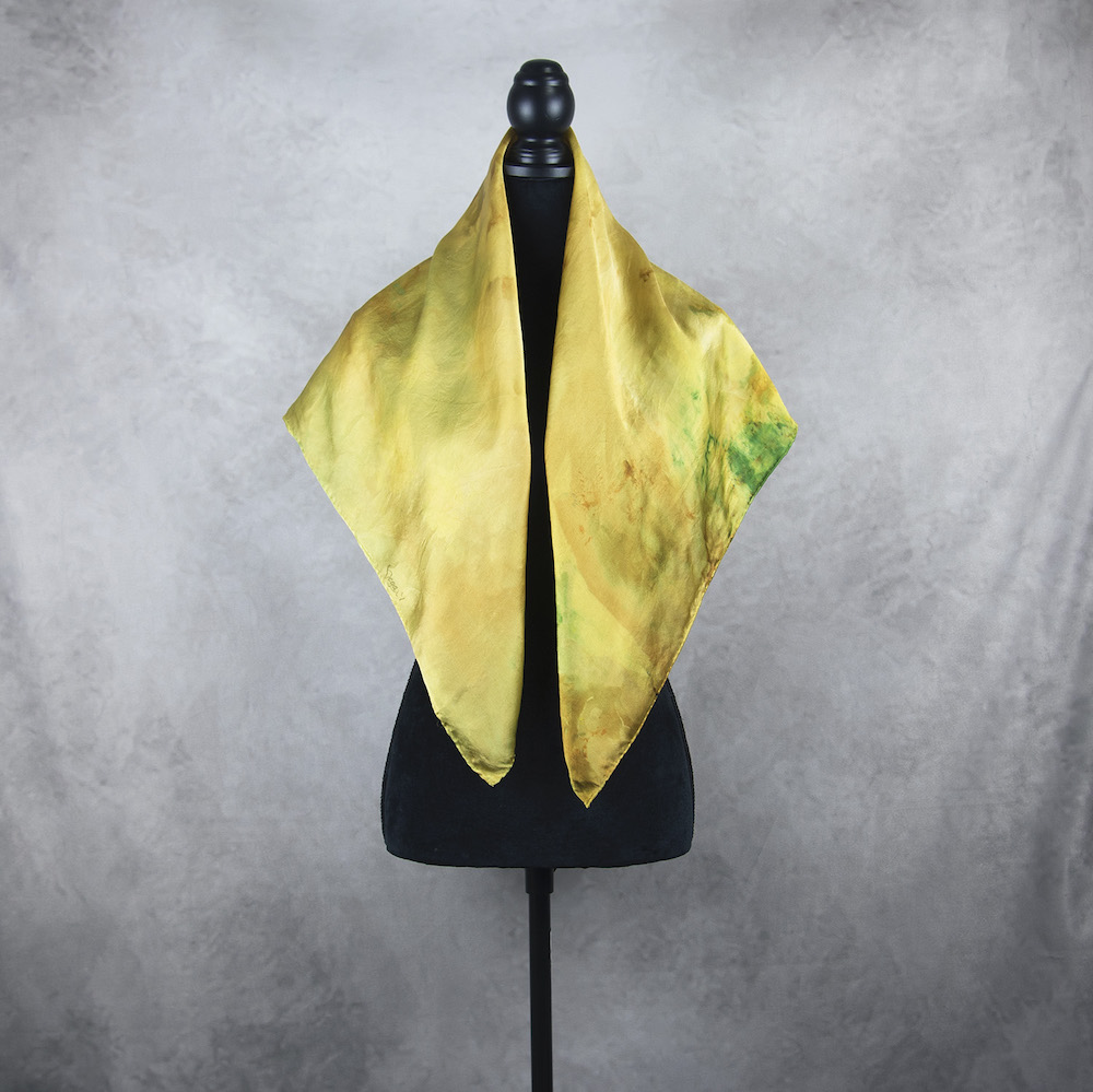 Hodvábna šatka LIMITED_320, Ručná výroba na Slovensku, 90 x 90cm – Obrázok 3