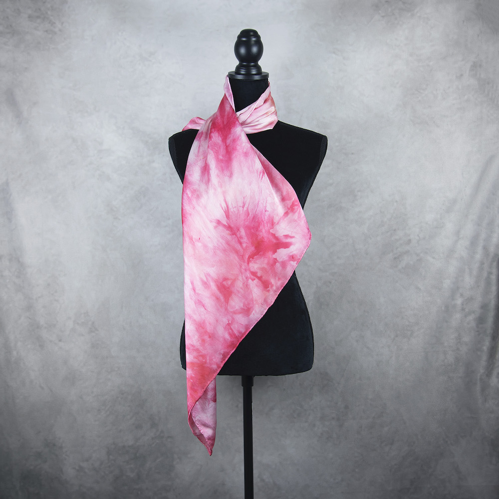Hodvábna šatka LIMITED_322, Ručná výroba na Slovensku, 90 x 90cm – Obrázok 3