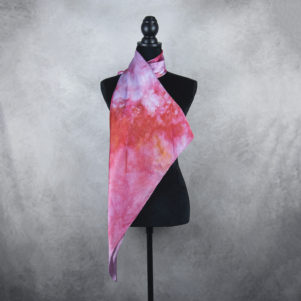 Hodvábna šatka LIMITED_324, Ručná výroba na Slovensku, 90 x 90cm – Obrázok 4