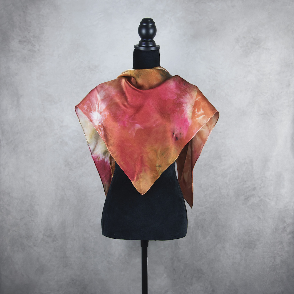 Hodvábna šatka LIMITED_326, Ručná výroba na Slovensku, 90 x 90cm
