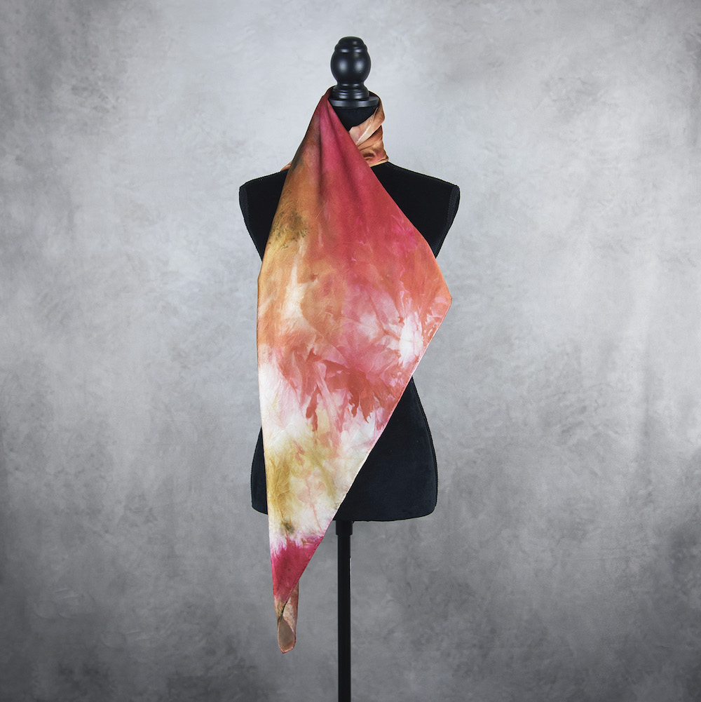 Hodvábna šatka LIMITED_326, Ručná výroba na Slovensku, 90 x 90cm – Obrázok 3