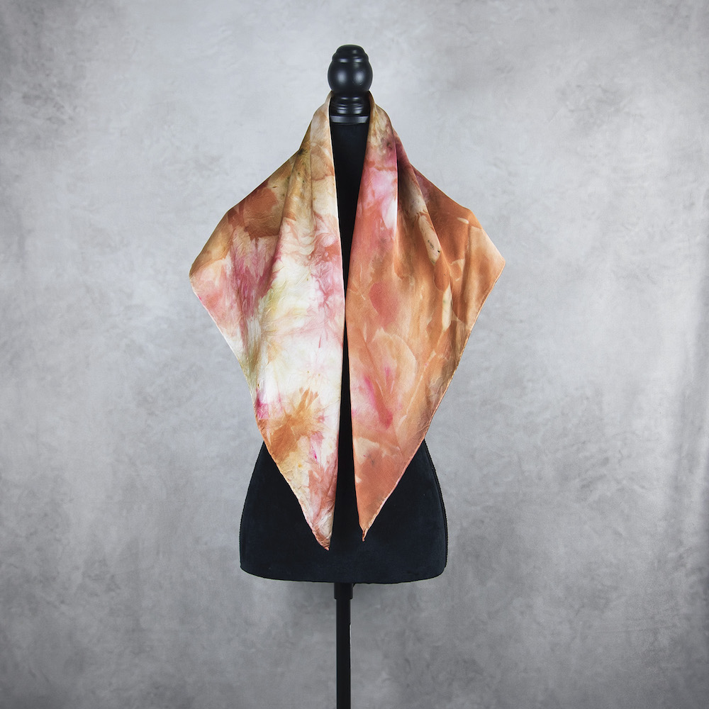 Hodvábna šatka LIMITED_326, Ručná výroba na Slovensku, 90 x 90cm – Obrázok 4