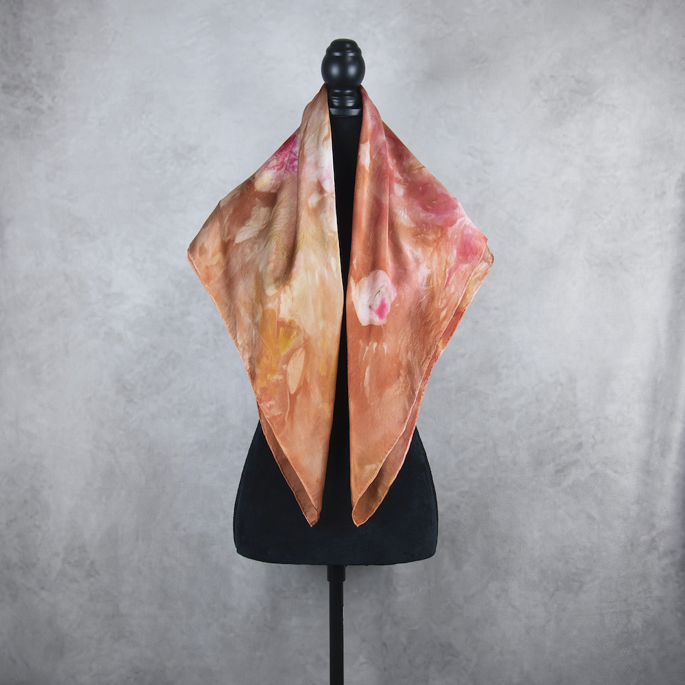 Hodvábna šatka LIMITED_328, Ručná výroba na Slovensku, 90 x 90cm – Obrázok 3