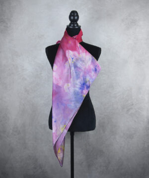 Hodvábna šatka LIMITED_330, Ručná výroba na Slovensku, 90 x 90cm – Obrázok 3