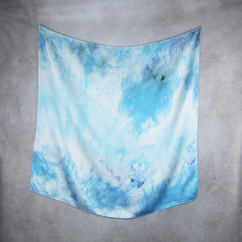 Hodvábna šatka LIMITED_335, Ručná výroba na Slovensku, 90 x 90cm – Obrázok 2