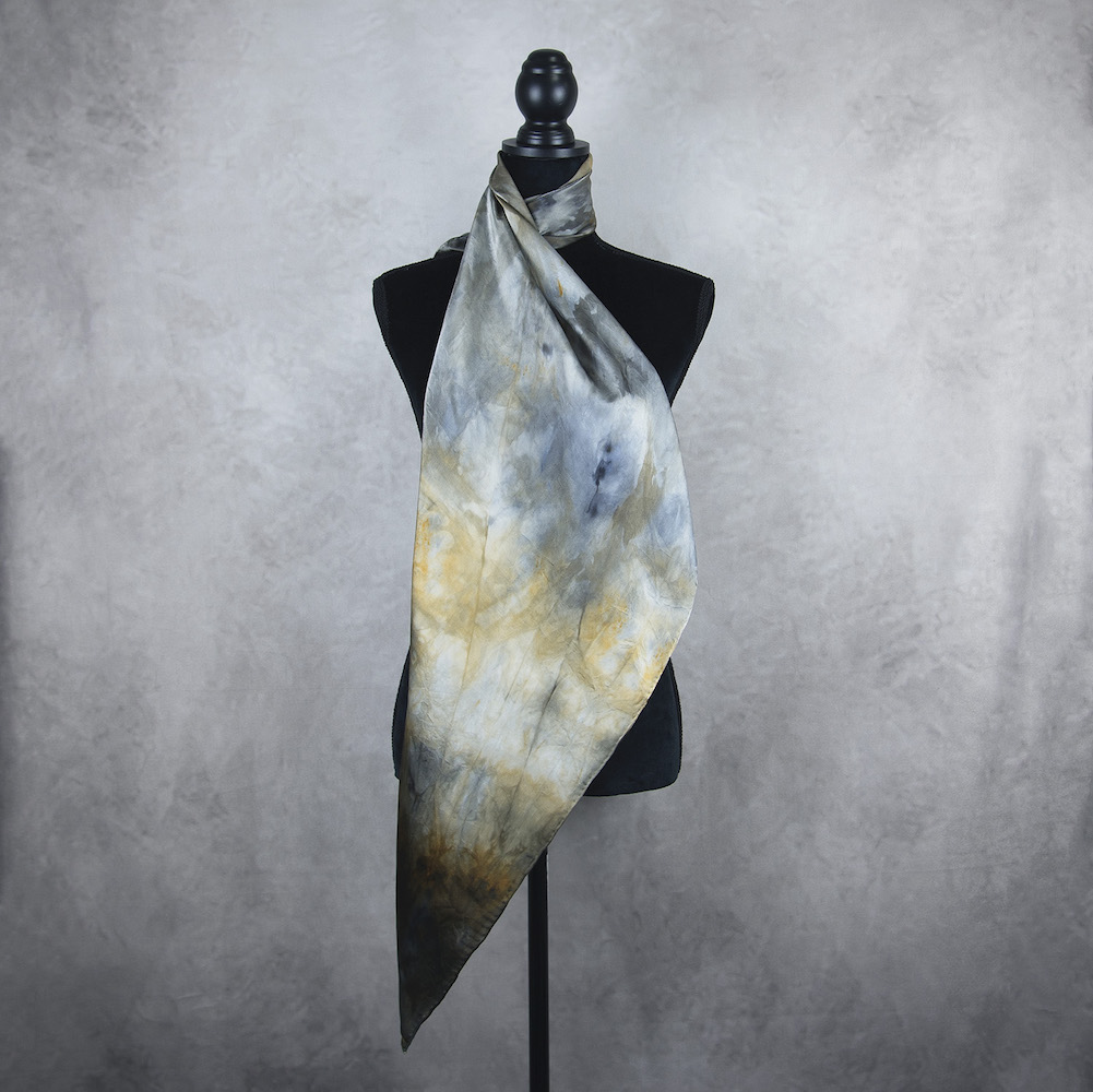 Hodvábna šatka LIMITED_339, Ručná výroba na Slovensku, 90 x 90cm – Obrázok 4