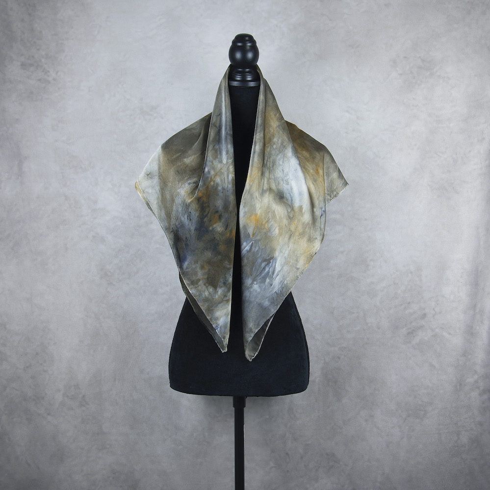 Hodvábna šatka LIMITED_339, Ručná výroba na Slovensku, 90 x 90cm – Obrázok 3