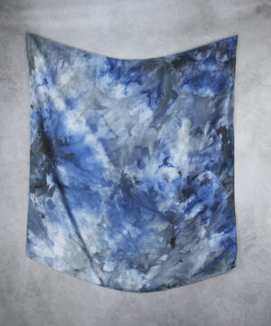 Alternative view of Hodvábna šatka LIMITED_340, Ručná výroba na Slovensku, 90 x 90cm