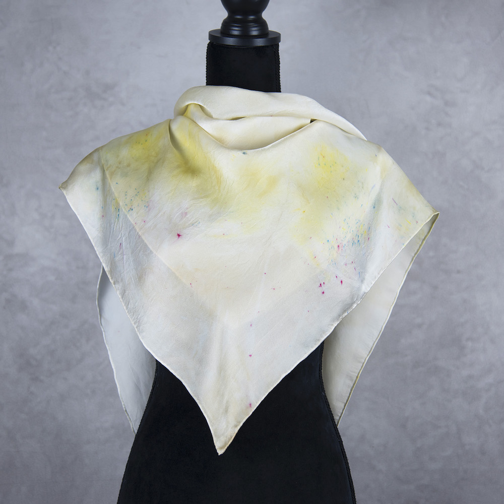 Hodvábna šatka LIMITED_341, Ručná výroba na Slovensku, 90 x 90cm – Obrázok 5