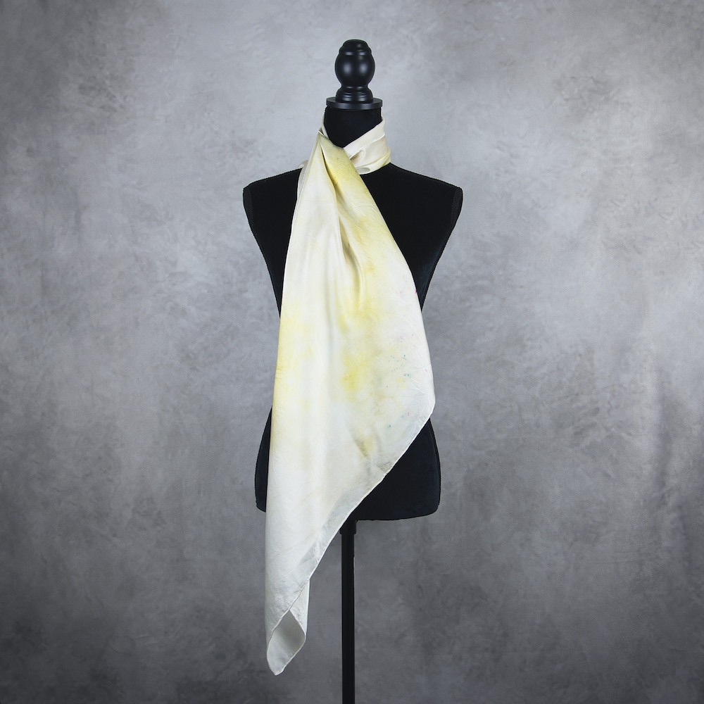 Hodvábna šatka LIMITED_341, Ručná výroba na Slovensku, 90 x 90cm – Obrázok 4