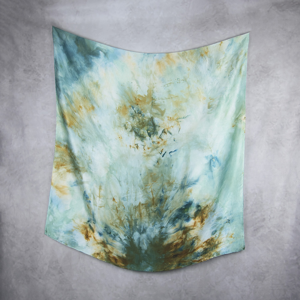 Hodvábna šatka LIMITED_347, Ručná výroba na Slovensku, 90 x 90cm – Obrázok 2