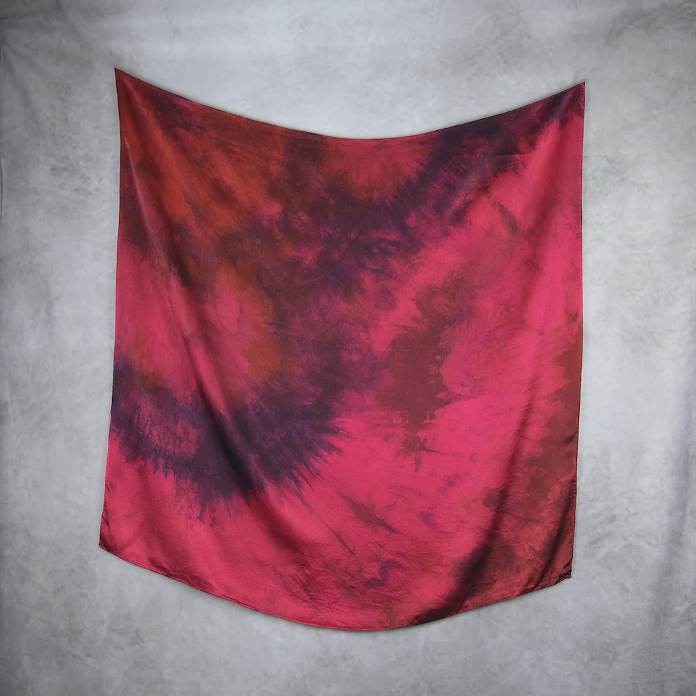 Hodvábna šatka LIMITED_348, Ručná výroba na Slovensku, 90 x 90cm – Obrázok 2