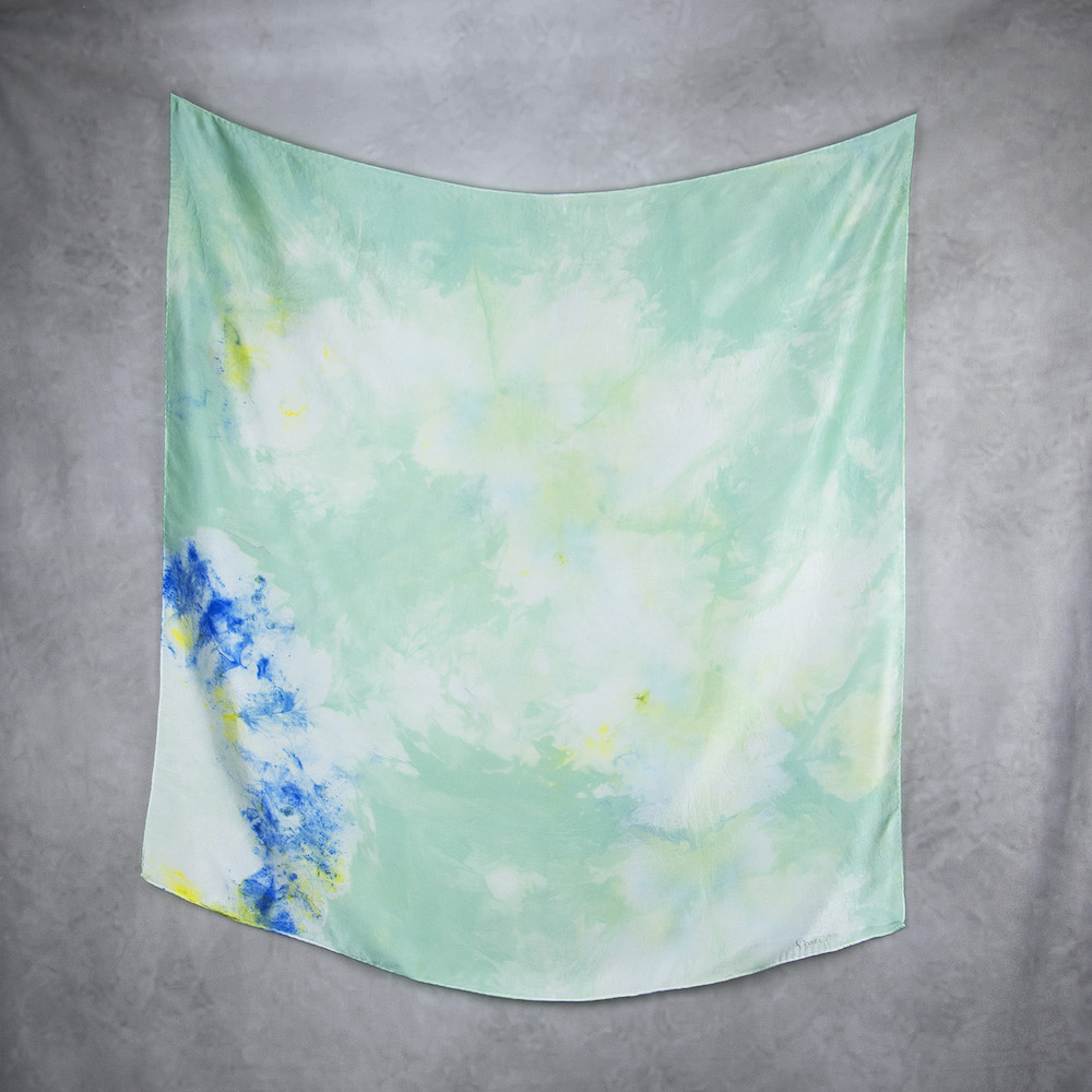 Hodvábna šatka LIMITED_349, Ručná výroba na Slovensku, 90 x 90cm – Obrázok 2